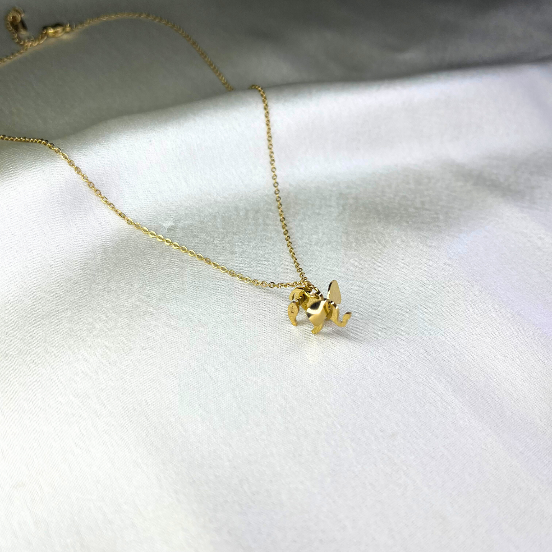 18 KT Gold plated - Elephant Elegance Necklace