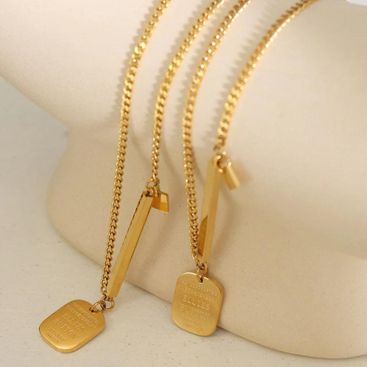 18 KT Gold plated - Ellies Button Necklace