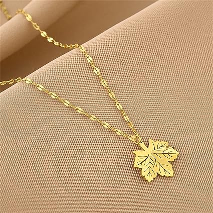 18 KT Gold plated - Maple Leaf Necklace