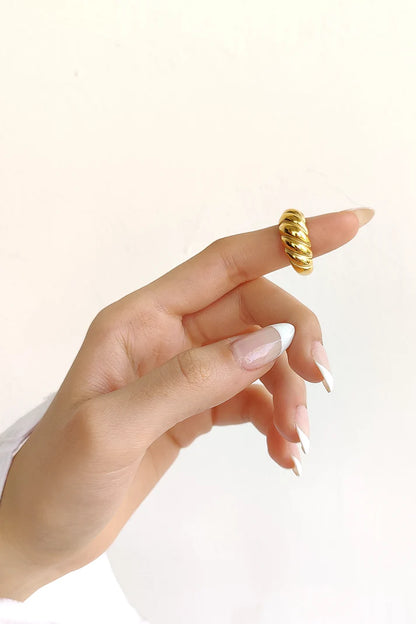 18 KT Gold plated - Croissant Ring