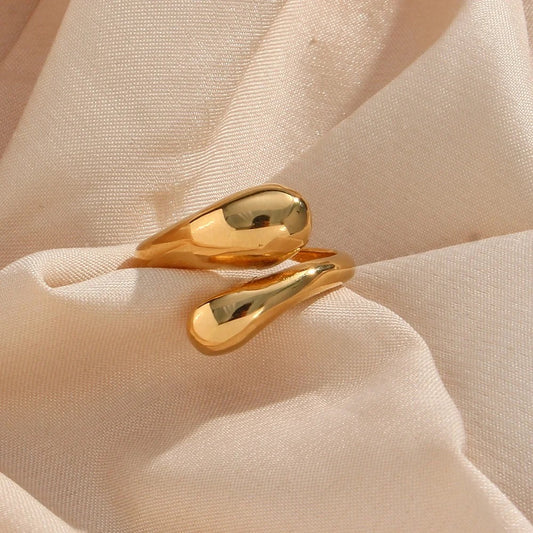 18 KT Gold plated - Adjustable Cuff Ring