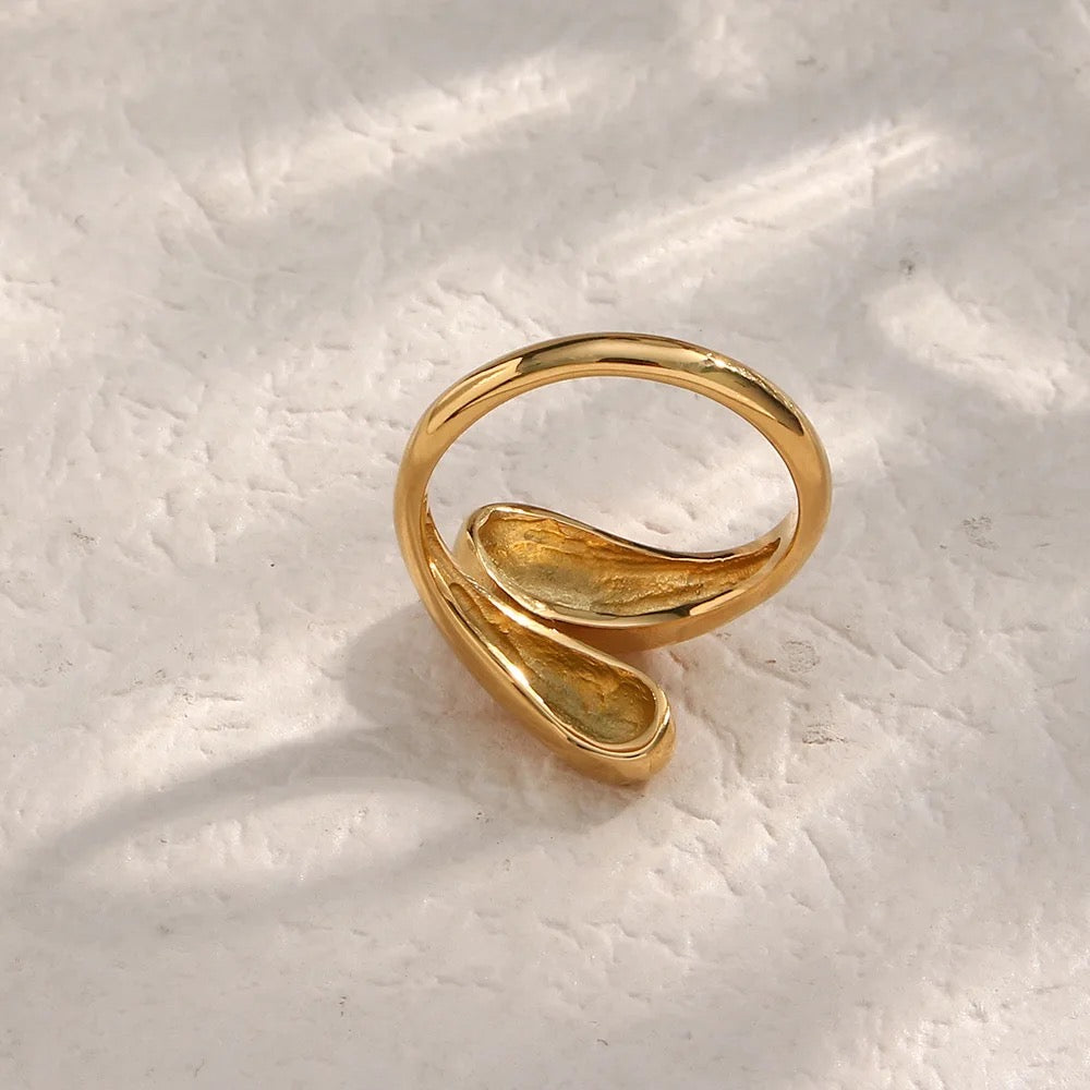 18 KT Gold plated - Adjustable Cuff Ring