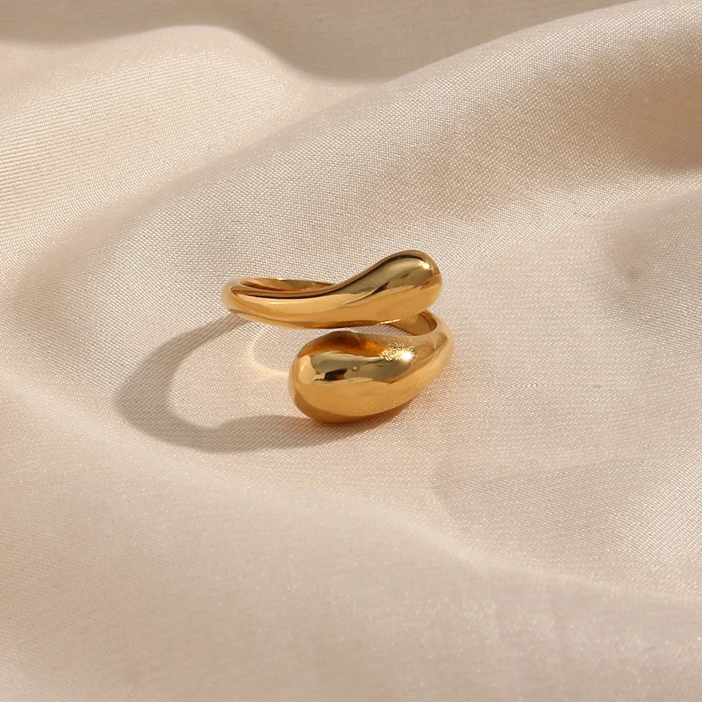 18 KT Gold plated - Adjustable Cuff Ring