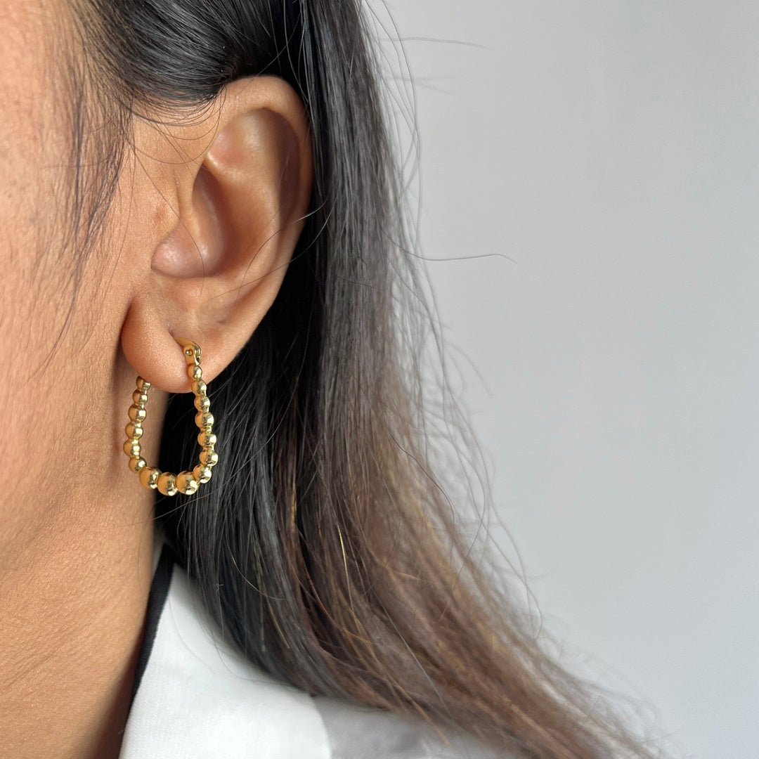 18 KT Gold Plated Bubble Earrings