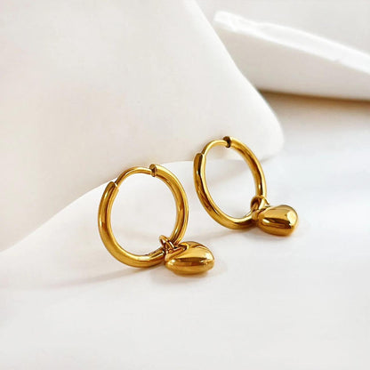 18 KT Gold Plated Mini Heart Huggies