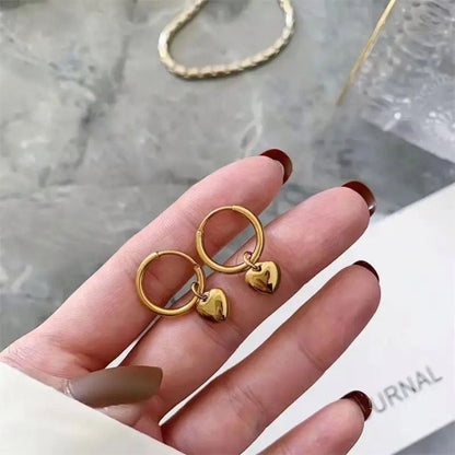 18 KT Gold Plated Mini Heart Huggies