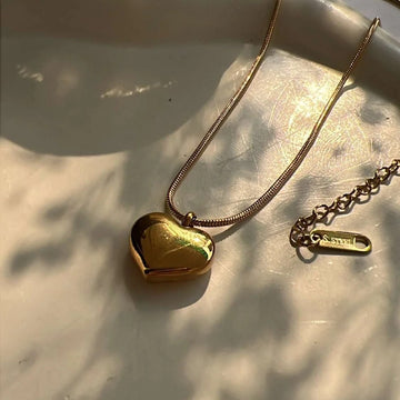 18 KT Gold Plated Nobel Heart Necklace