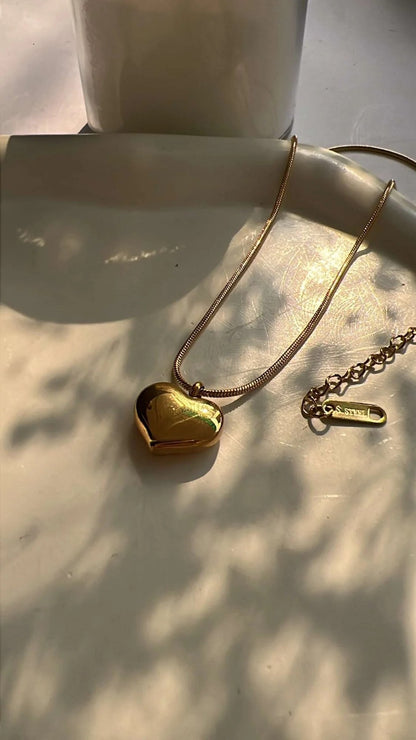 18 KT Gold Plated Nobel Heart Necklace