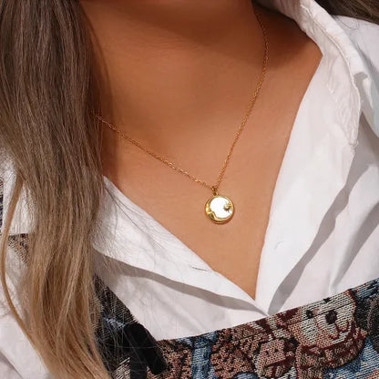 18 KT Gold plated - Sun, Moon & Star Necklace