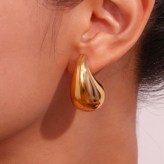 18 KT Gold Plated - Teardrop Earrings