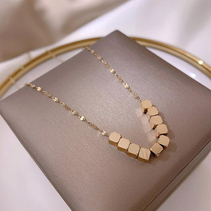 18 KT Gold plated - Infinity Cube Beads Necklace