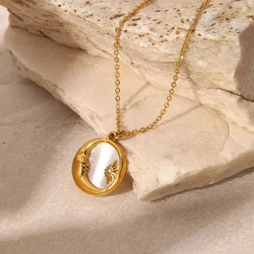 Full Moon Necklace in Sterling Silver or Gold Vermeil, Gift for Her – Jaci  Riley Jewelry