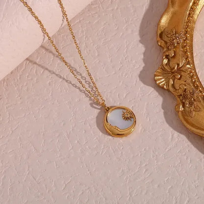 18 KT Gold plated - Sun, Moon & Star Necklace