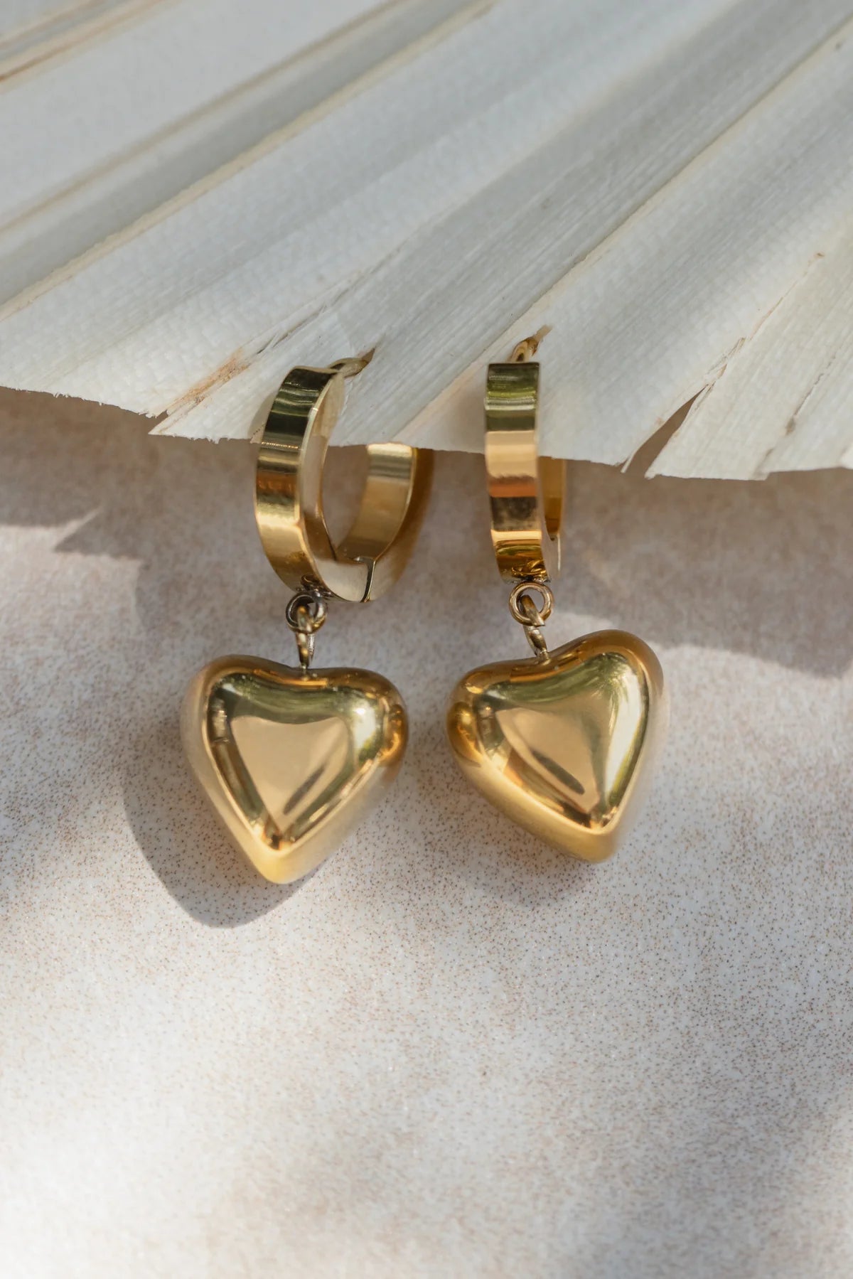 18 KT Gold plated - Nobel Heart Earrings