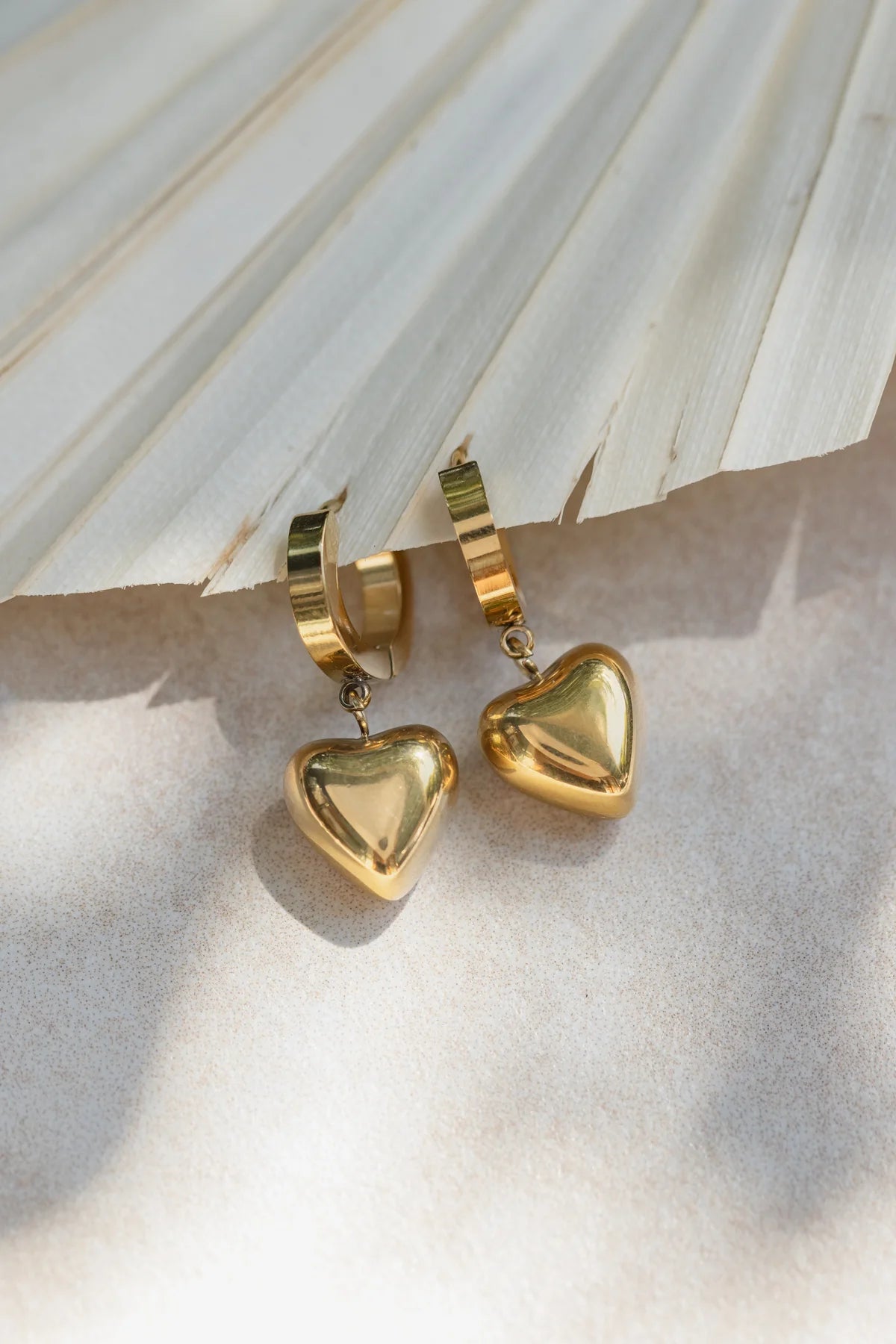 18 KT Gold plated - Nobel Heart Earrings