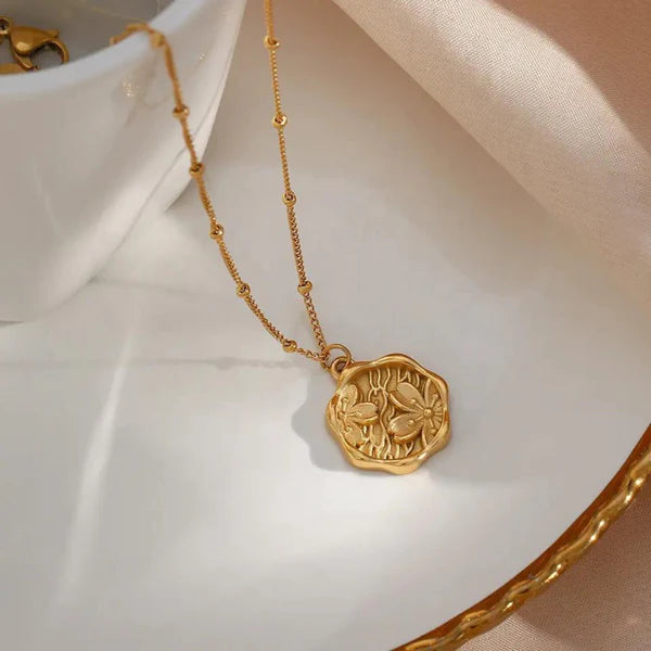 18 KT Gold plated - Flower Chain Necklace